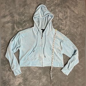 NWOT F21 Baby Blue Zodiac Charm Cropped Hoodie